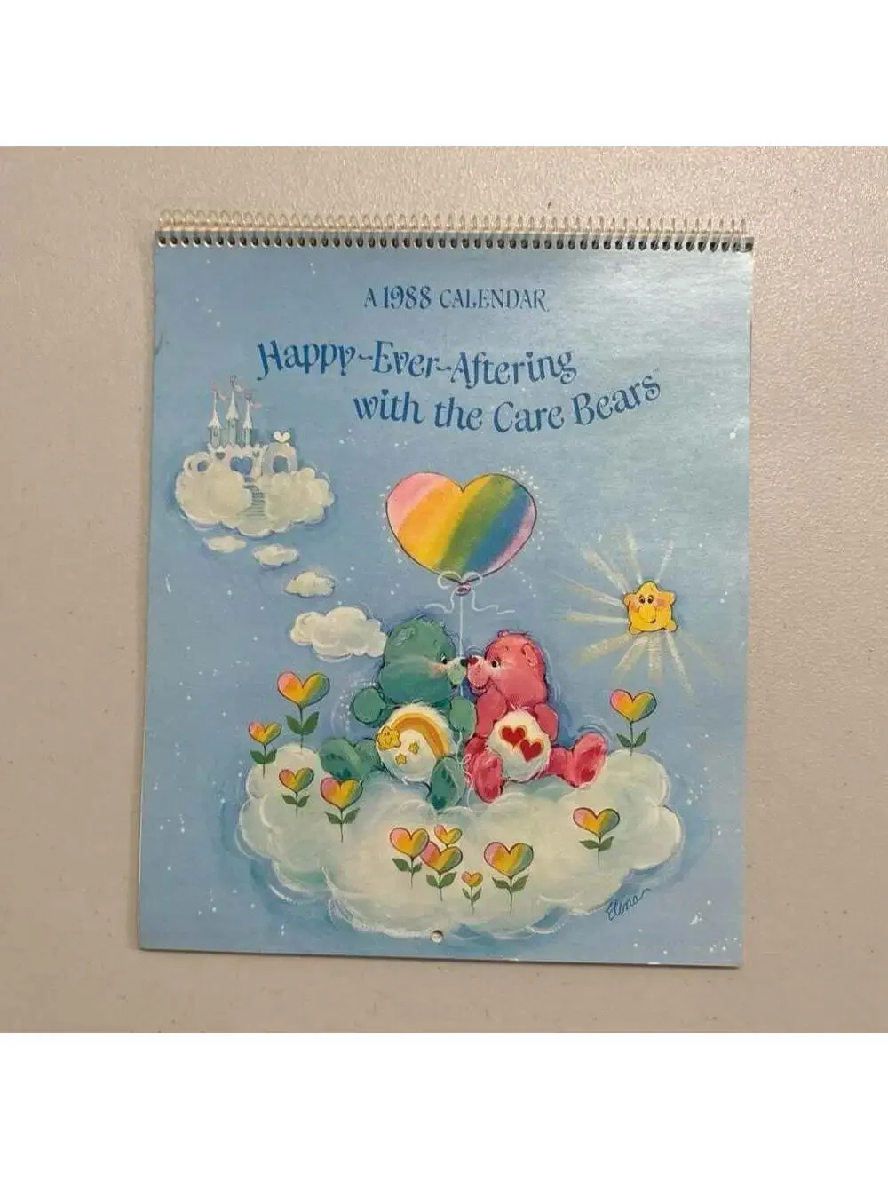 Vintage 1988 Care Bears Wall Calendar American Greetings Unused Rainbow Bears